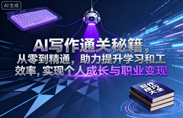 AI写作通关秘籍，从零到精通，助力提升学习和工作效率，实现个人成长与职业变现-资源大汇总
