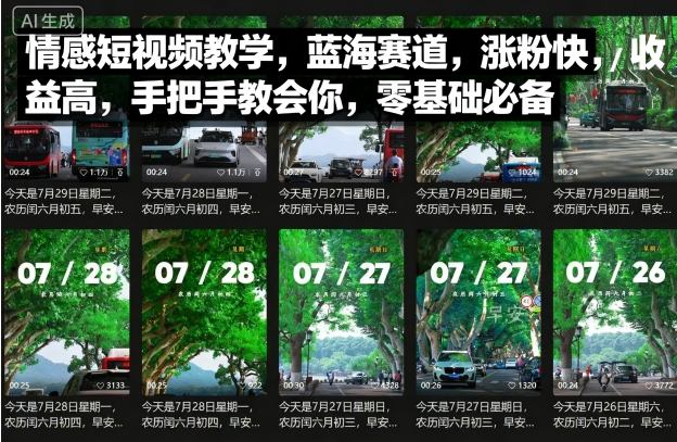 情感短视频教学，蓝海赛道，涨粉快，收益高，手把手教会你，零基础必备-资源大汇总
