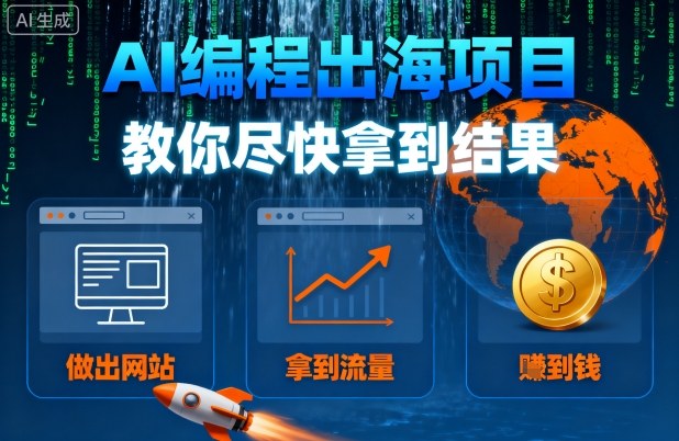 AI编程出海项目，教你尽快拿到结果-做出网站、拿到流量、賺到钱-资源大汇总