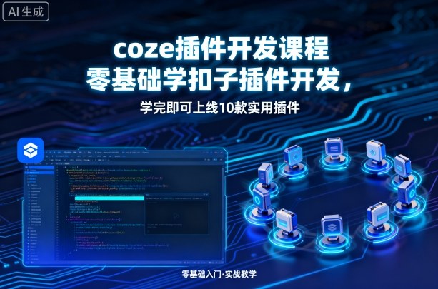 coze插件开发课程，零基础学扣子插件开发，学完即可上线10款实用插件-资源大汇总