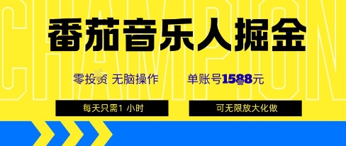番茄音乐人掘金，单账号最高可撸1k+，可无限矩阵去做，零投入-资源大汇总