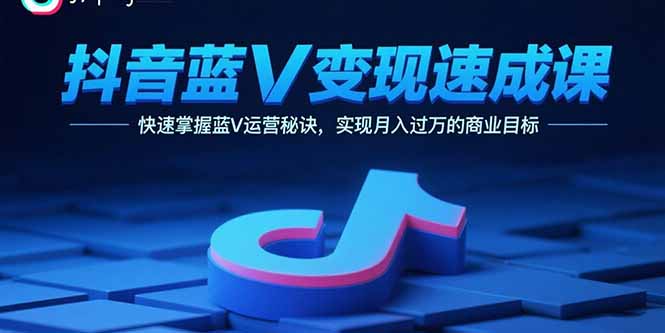 抖音蓝V变现速成课，快速掌握蓝V运营秘诀，实现月入过万的商业目标-资源大汇总