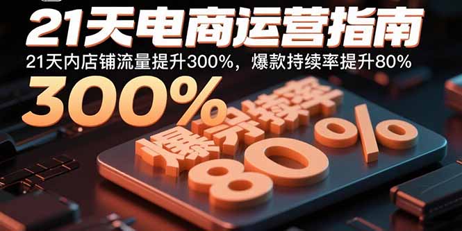 21天电商运营指南：21天内店铺流量提升300%，爆款持续率提升80%-资源大汇总