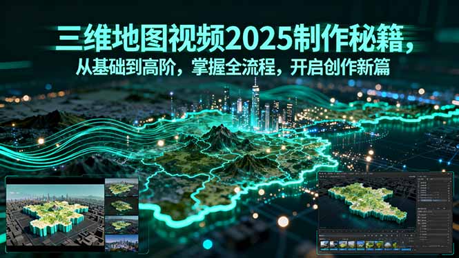 三维地图视频2025制作秘籍，从基础到高阶，掌握全流程，开启创作新篇-资源大汇总