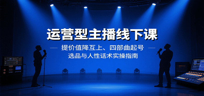 运营型主播线下课：提价值降互上、四部曲起号、选品与人性话术实操指南-资源大汇总
