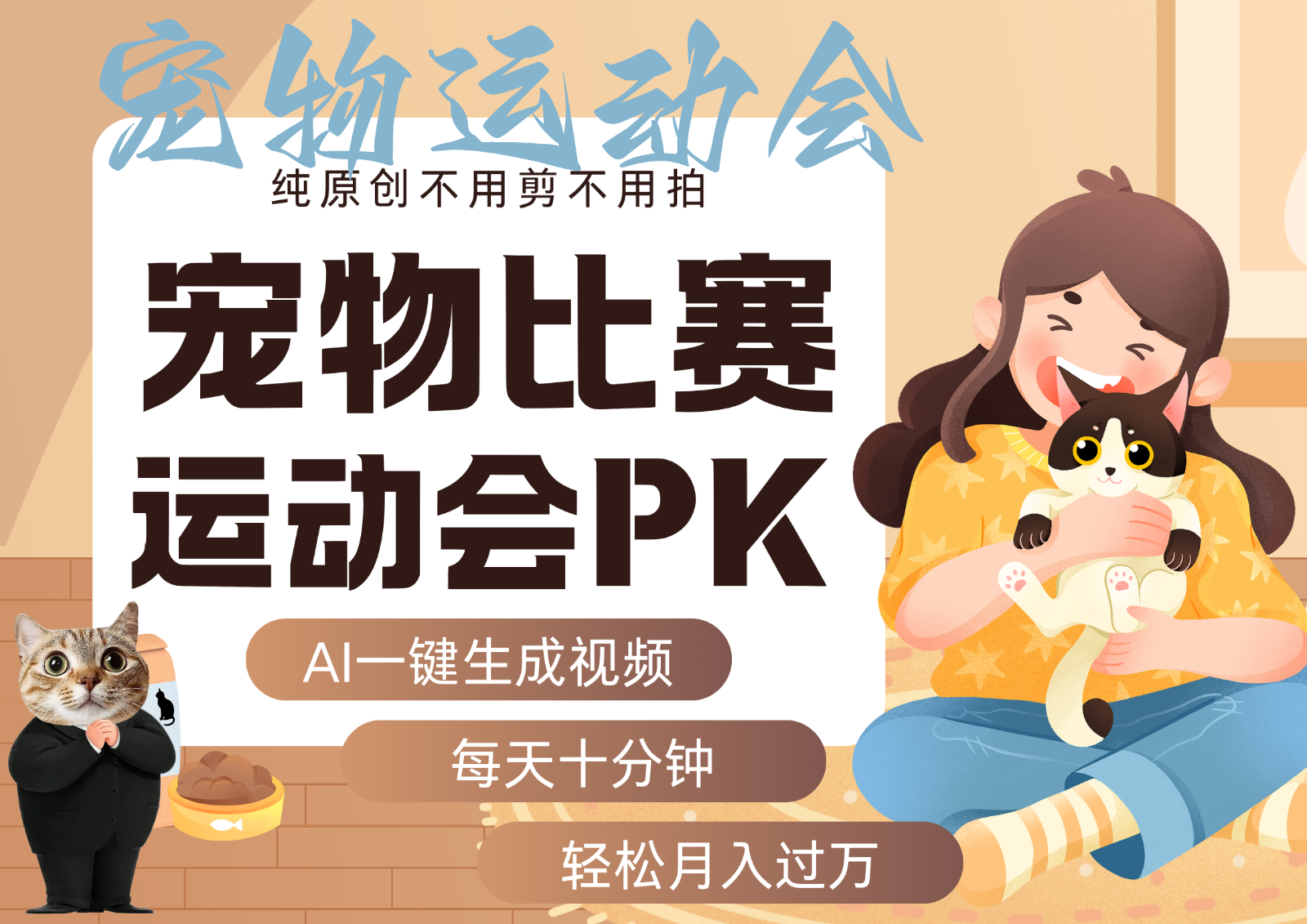 AI萌宠运动员跳水 射击 篮球 足球比赛 每天十分钟 附详细提示词文案库 代替做…-资源大汇总