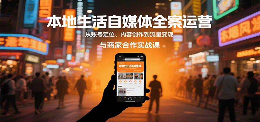 本地生活自媒体全案运营，从账号定位、内容创作到流量变现与商家合作实战课-资源大汇总