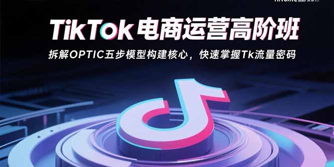 TikTok电商运营高阶班：拆解OPTIC五步模型构建核心，快速掌握Tk流量密码-资源大汇总