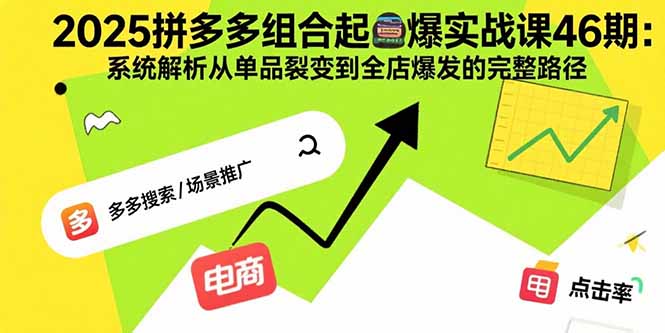 2025拼多多组合起爆实战课46期：系统解析从单品裂变到全店爆发的完整路径-资源大汇总