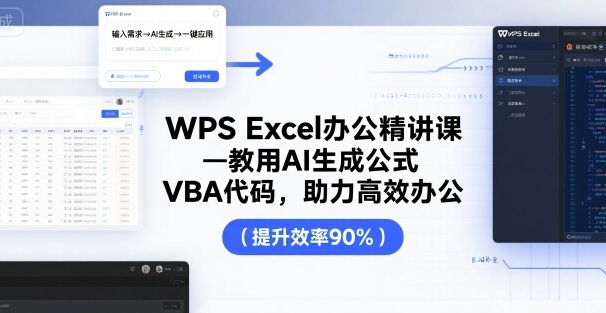 WPS Excel办公精讲课，教用 AI 生成公式，VBA 代码，助力高效办公-资源大汇总
