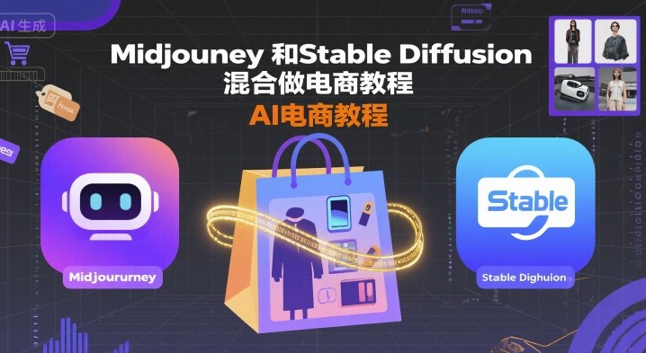 Midjourney和Stable Diffusion混合做电商教程-ai电商教程-资源大汇总