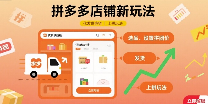 拼多多店铺新玩法，代发供应链上拼玩法-资源大汇总