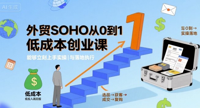 外贸SOHO从0到1低成本创业课，能够立刻上手实操与落地执行-资源大汇总
