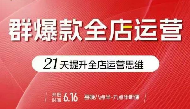 贾真电商群爆款全店运营，21天提升全店运营思维，起店、全店运营爆款不断-资源大汇总