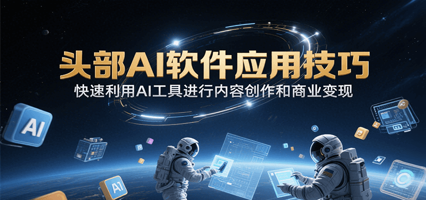 头部AI软件应用技巧，快速利用AI工具进行内容创作和商业变现-资源大汇总