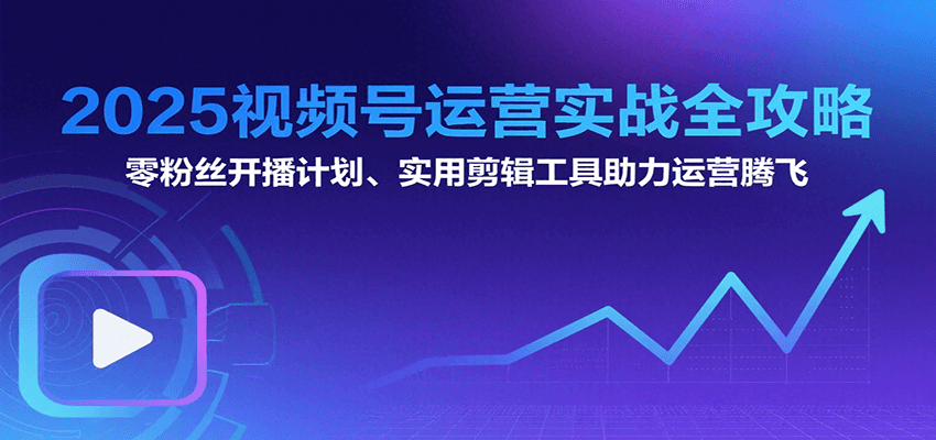 2025视频号运营实战全攻略：零粉丝开播计划、起号到到变现思维逻辑方法-资源大汇总
