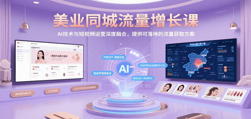 美业同城流量增长课，AI技术与短视频运营深度融合，提供可落地的流量获取方案-资源大汇总