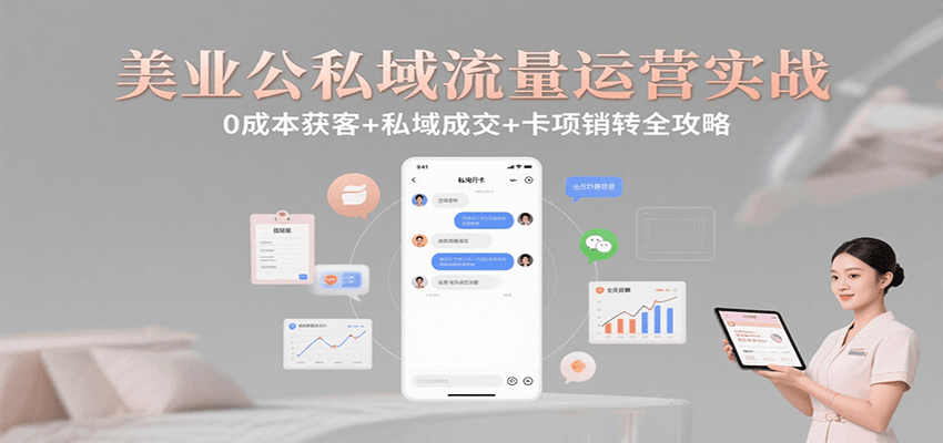 美业公私域流量运营实战：0成本获客+私域成交+卡项销转全攻略-资源大汇总