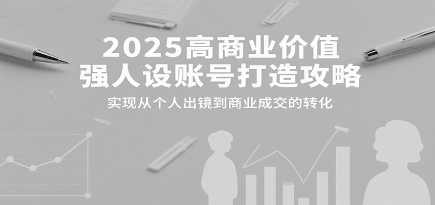 2025高商业价值强人设账号打造攻略，实现从个人出镜到商业成交的转化-资源大汇总