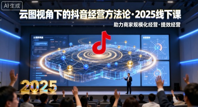 云图视角下的抖音经营方法论，2025线下课，助力商家规模化经营，提效经营(录音+字幕)-资源大汇总