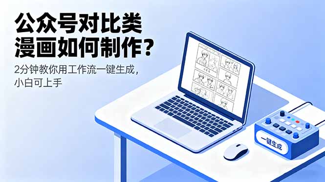 公众号对比类漫画如何制作？2分钟教你用工作流一键生成，小白可上手-资源大汇总