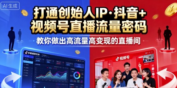 25年直播9-10两期线下课，打通创始人IP，抖音+视频号直播流量密码，教你做出高流量高变现的直播间-资源大汇总