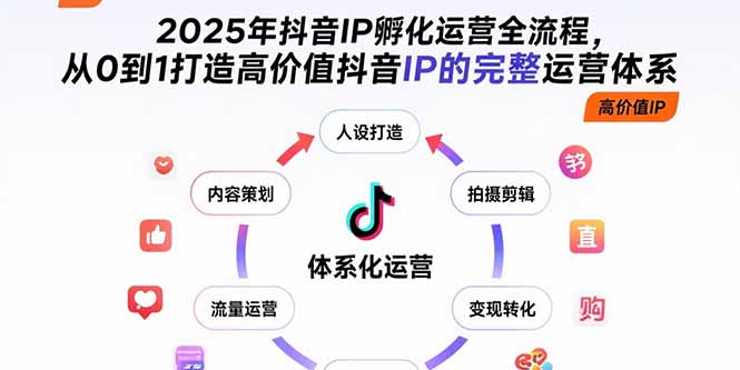 2025年抖音IP孵化运营全流程，从0到1打造高价值抖音IP的完整运营体系-资源大汇总