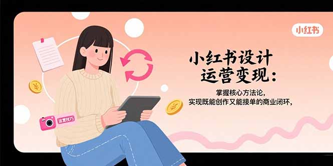小红书设计运营变现：掌握核心方法论，实现既能创作又能接单的商业闭环-资源大汇总