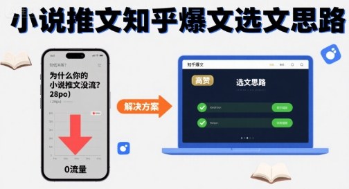 为什么你的小说推文没流量？小说推文知乎爆文选文思路-资源大汇总