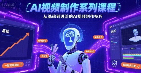 AI视频制作系列课程，从基础到进阶的AI视频制作技巧全涵盖-资源大汇总