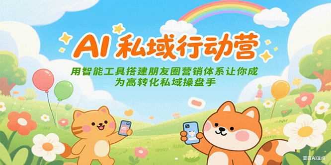 AI私域行动营：用智能工具搭建朋友圈营销体系让你成为高转化私域操盘手-资源大汇总