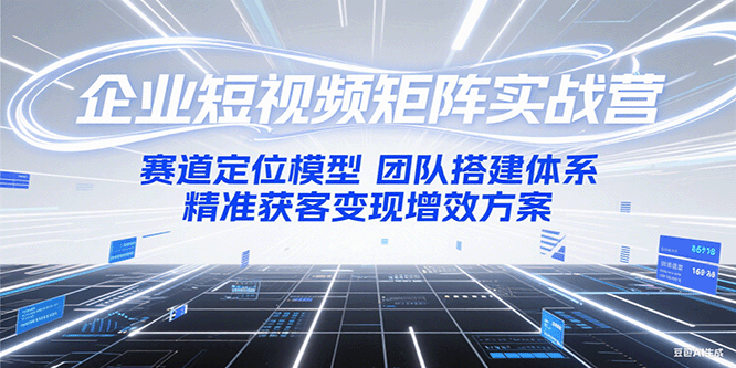 企业短视频矩阵实战营：赛道定位模型+团队搭建体系+精准获客变现增效方案-资源大汇总