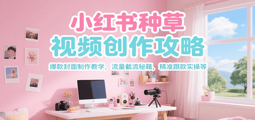小红书种草视频创作攻略，爆款封面制作教学 ，流量截流秘籍 ，精准跟款实操等-资源大汇总
