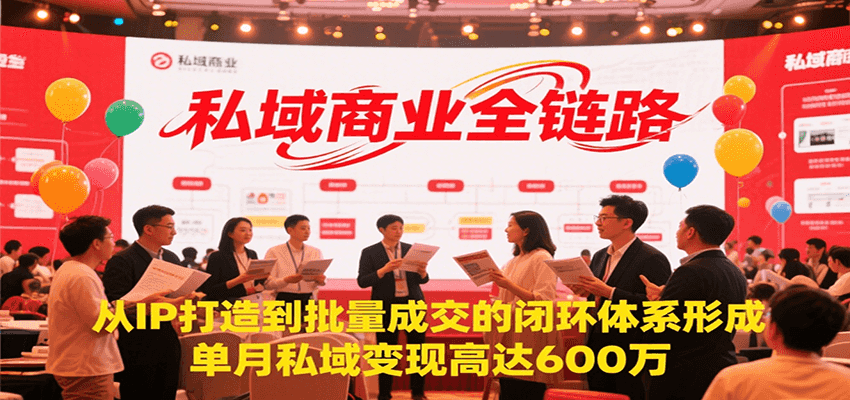 私域商业全链路，从IP打造到批量成交的闭环体系形成，单月私域变现600万-资源大汇总