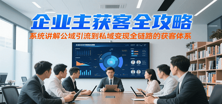 企业主获客全攻略，系统讲解公域引流到私域变现全链路的获客体系-资源大汇总