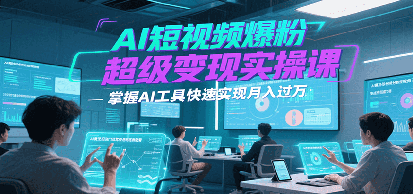 AI短视频爆粉超级变现实操课，掌握AI工具快速实现月入过万-资源大汇总