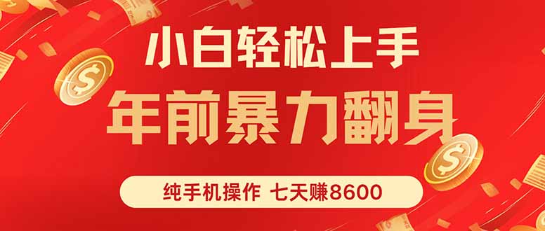 七天狂赚8600，小白纯手机操作，日入1000+-资源大汇总