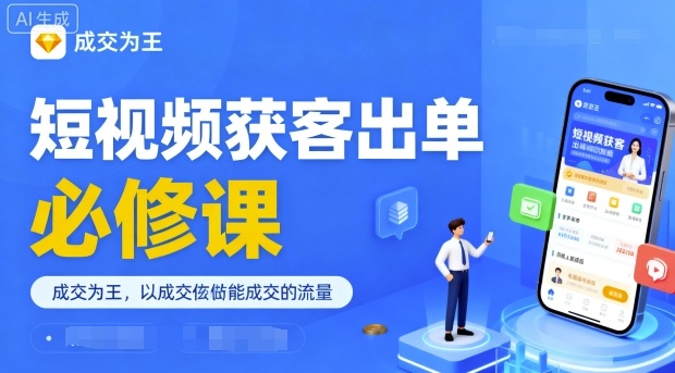 短视频获客出单必修课，成交为王，以成交为导向，直接做能成交的流量-资源大汇总