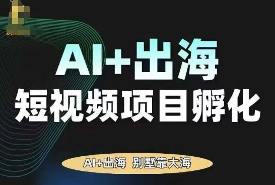 AI·TikTok AI+出海短视频项目孵化，陪你从0-1借助AI实现出海变现-资源大汇总