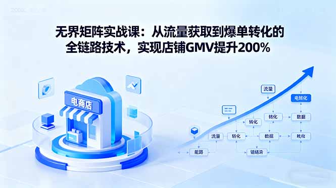 无界矩阵实战课：从流量获取到爆单转化的全链路技术，实现店铺GMV提升200%-资源大汇总