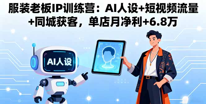 服装老板IP训练营：AI人设+短视频流量+同城获客，单店月净利+6.8万-资源大汇总