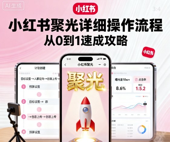 小红书聚光详细操作流程，小红书聚光从0到1速成攻略-资源大汇总