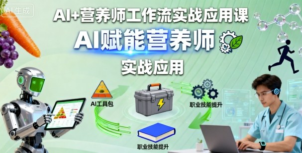 AI+营养师工作流实战应用课，AI赋能营养师-资源大汇总