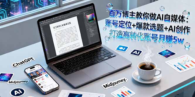 百万博主教你做AI自媒体：账号定位+爆款选题+AI创作 打造高转化账号月赚5w-资源大汇总