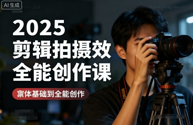 2025剪辑拍摄特效全能创作课，零基础到全能创作-资源大汇总