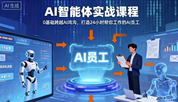 Ai智能体实战课程，0基础跨越Ai鸿沟，打造24小时帮你工作的Ai员工，打破常规，以实战定义Ai-资源大汇总