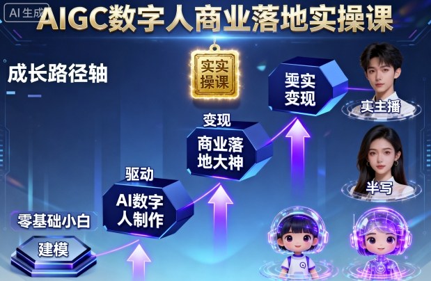 AIGC数字人商业落地实操课，从零基础小白到AI数字人大神-资源大汇总
