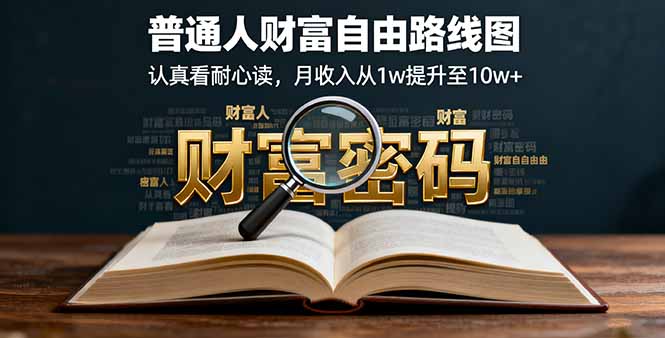 某付费文：普通人财富自由路线图，认真看耐心读，月收入从1w提升至10w+-资源大汇总