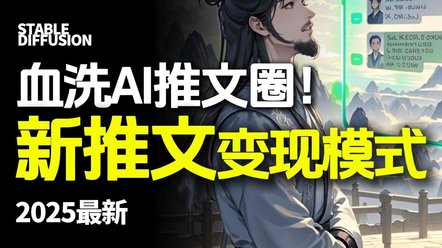 最新AI动态电影漫画小说推文，全流程实操教学，小白也能月入1W+-资源大汇总