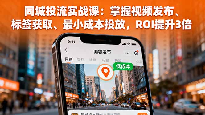 同城投流实战课：掌握视频发布、标签获取、最小成本投放，ROI提升3倍-资源大汇总